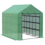 HOMESTAR Staklenik s hladnim okvirom dvokatni 103x61x103 cm, prirodan