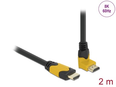 DELOCK Kabel, HDMI, ravni na kutni, duljina 2 m