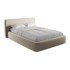 MAKAMII Tapecirani bračni krevet Kiana s podnicom i prostorom za odlaganje 140x200 cm, bež