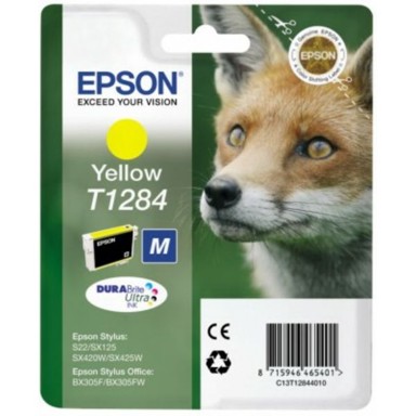 EPSON Tinta, T1284, original, žuta
