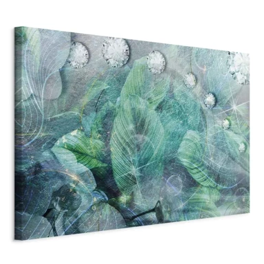 Slika Turquoise Leaves, jednodijelna, široka, 30x20 cm