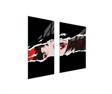 TMK Staklena zaštita za štednjak ili ploču za kuhanje 75x52, anime