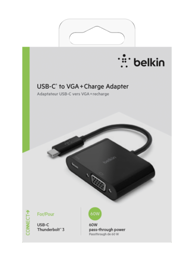 BELKIN USB-C to VGA Adapter 60W PD, crni AVC001btBK