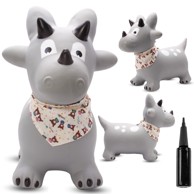 Dinosaur za skakanje, 60cm, sivi