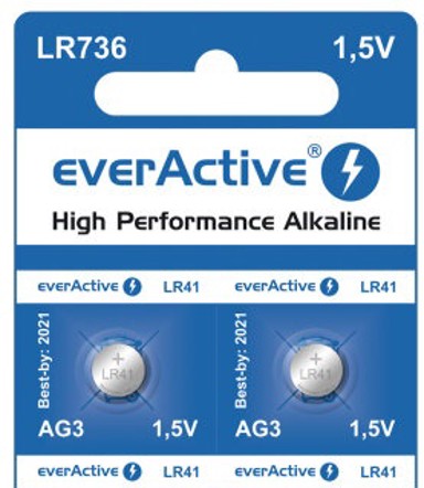 EVERACTIVE Mini alkalne baterije G3 LR736 LR41, pakiranje 10 komada