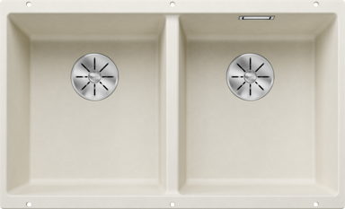 BLANCO Sudoper Subline 350/350-U InFino, Silgranit, nježno bijela