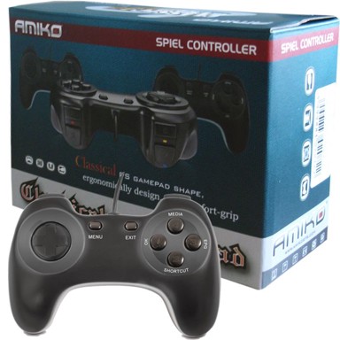 AMIKO Kontroler Gamepad za PC, USB, 14 tipki, kabel 1.8 m, kompatibilan s Amiko SPIEL