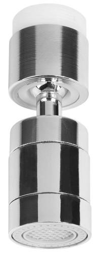 AQUALINE Perlator s zglobom i prekidačem M22×1 / M24×1, ABS/krom