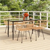 5 dijelni vrtni blagovaonski set od poliratana, 140 x 70 x 74 cm