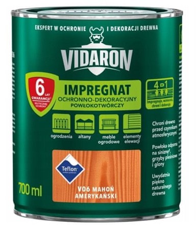 VIDARON Zaštitni i dekorativni impregnacijski premaz V06 0,7 L, američki mahagoni