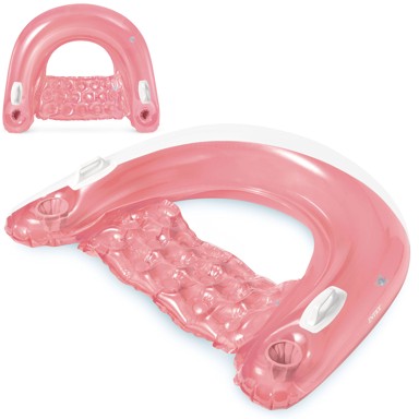 INTEX Stolica za kupanje s ručkama, 147x99 cm, roza