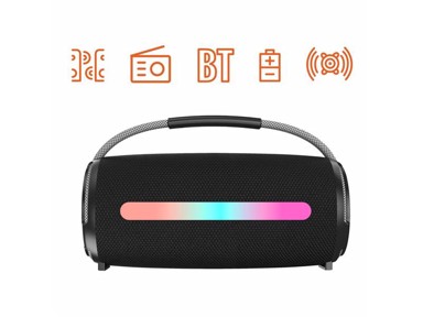 MANTA Bluetooth zvučnik SPK140GO (BT 5.3, 20W, FM, RGB), crna