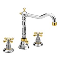 SAPHO Slavina za umivaonik Antea, sjajno srebrna / zlatna