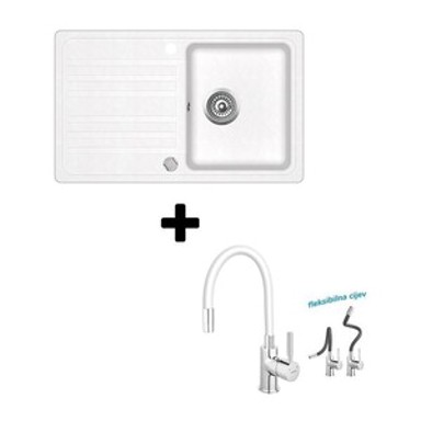 SHR Set sudoper Tera 20 + slavina Flexy, bijela