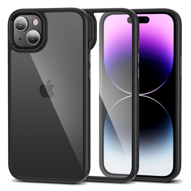 TECH-PROTECT Maskica za iPhone 15 Plus, Magmat, crna/prozirna