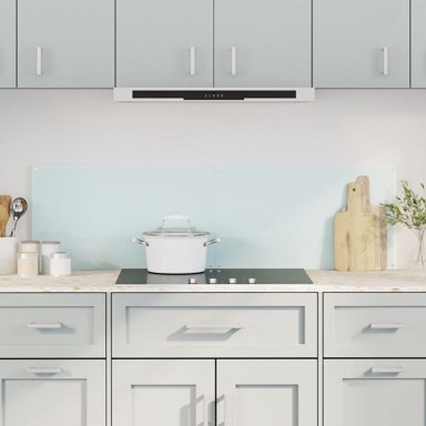 Kuhinjske zaštite od prskanja, 2 kom, staklene, bijele