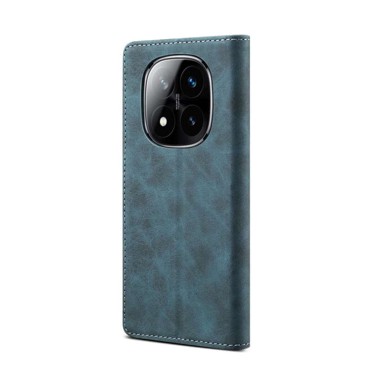 LENUO Preklopna maskica kožna za Redmi Note 14 Pro 4G plava