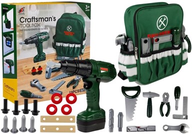 Dječji set alata Toolkit Drill, zeleni