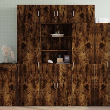 Visoka komoda, 70 x 42,5 x 185 cm, dimljeni hrast