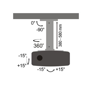 SBOX Stropni nosač za projektor PM-18S - 13,5 kg