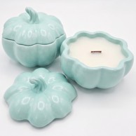 Svijeća Bundeva KP41183, divlja rabarbara/cimet, S, tirkizna