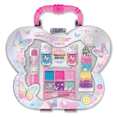 HOT FOCUS Kozmetički set u koferu, Leptir