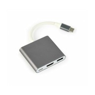 GEMBIRD USB Type-C multi-adapter, Space Grey