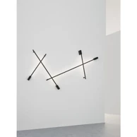Zidna lampa Gropius, LED, 20 W, 3000 K, 672 lm, IP20, crna