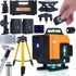 ROSFIX Set laserska libela Orange Tiger ROT16L, 16 linija, stativ 43 - 120 cm, elektroničko klizno mjerilo u koferu, zeleni laser 532 nm, IP54