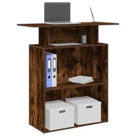 Radni stol 100x40x104 cm od konstruiranog drva, dimljeni hrast