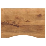 Ploča za radni stol zaobljena 90 × 60 × 2,5 cm, drvo mango
