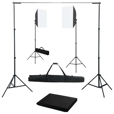 Komplet fotografske opreme sa svjetlima softbox i pozadinom bijela 500 x 300 cm