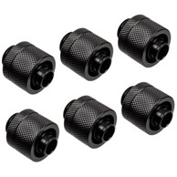 ALPHACOOL Spojni priključak G1/4 Eiszapfen 16/10 mm, 6 komada, crna