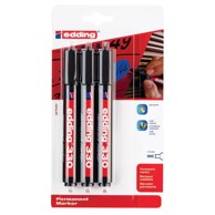 EDDING Marker permanentni 1-5mm klinasti vrh 330/3 crni blister