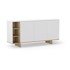 MARCKERIC Bijela niska komoda u dekoru hrasta, 170x80 cm Cequoia