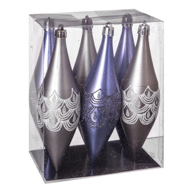 CASA SELECCIÓN Božićni ukrasi Ledenica, set 6 komada