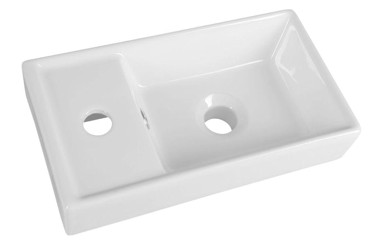 AQUALINE Umivaonik, 40x22 cm, ugradbeni, keramika, bijela