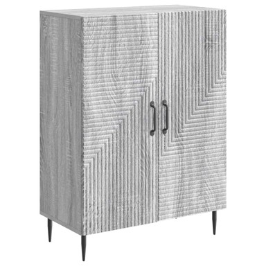 Krevet, 66 x 34,5 x 89,5 cm, konstruirano drvo, siva sonoma