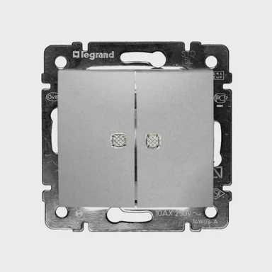 LEGRAND 770212 sklopka s osvj. ser. izmj.10a/250v valena sivo le770212