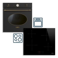 SMEG Set pećnica SF68C1AO Coloniale + indukcijska ploča za kuhanje SI2641D Universale