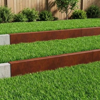 Profil za rubove vrta 10 kom. 100 x 5 x 15 cm, corten