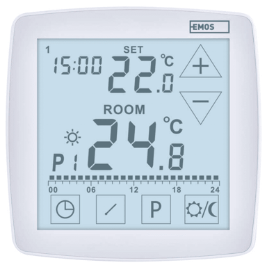 EMOS Sobni termostat P56A02, OpenTherm, žičani, programabilni
