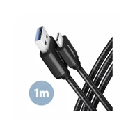 AXAGON USB kabel BUCM3-AM10AB, USB-C na USB-A, 1 m, crni