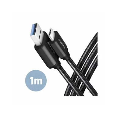 AXAGON USB kabel BUCM3-AM10AB, USB-C na USB-A, 1 m, crni