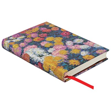 PAPERBLANKS Notes mini, 9 × 14 cm, crte, 88 listova, s gumicom, Monet’s Chrysanthemums (PB9716-7)