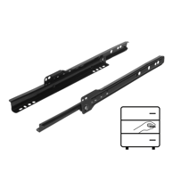 RIEX Vodilica s valjcima za ladice NR09, 250 mm, 20 kg, crna