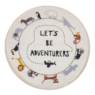 BLOOMINGVILLE Bijeli tepih Animals, ø 130 cm