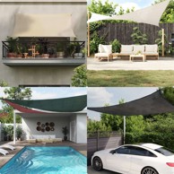 Jedro za zaštitu od sunca 160 g/m² 3.5 x 3.5 x 4.9 m HDPE, crna