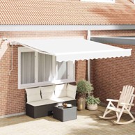 Skrovita tenda 300 x 250 cm poliester i metal, bijela
