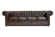 CHESTERFIELD Garnitura First Class Leather, 4-sjedišta, Cloudy Brown Dark